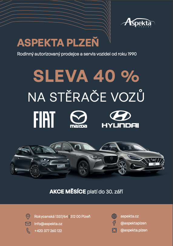 Sleva 40 % na stěrače Hyundai, Mazda a Fiat